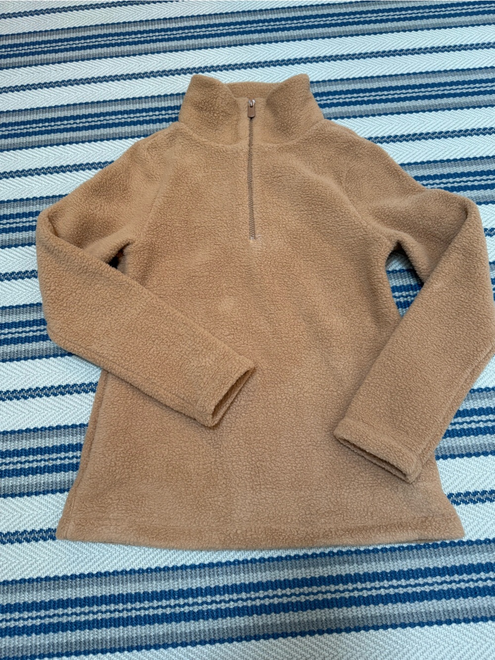 Dudley Stephens Camel/Tan Sherpa Half-Zip Pullover